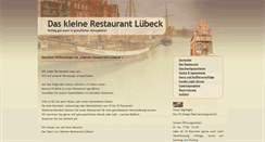 Desktop Screenshot of daskleinerestaurantluebeck.de
